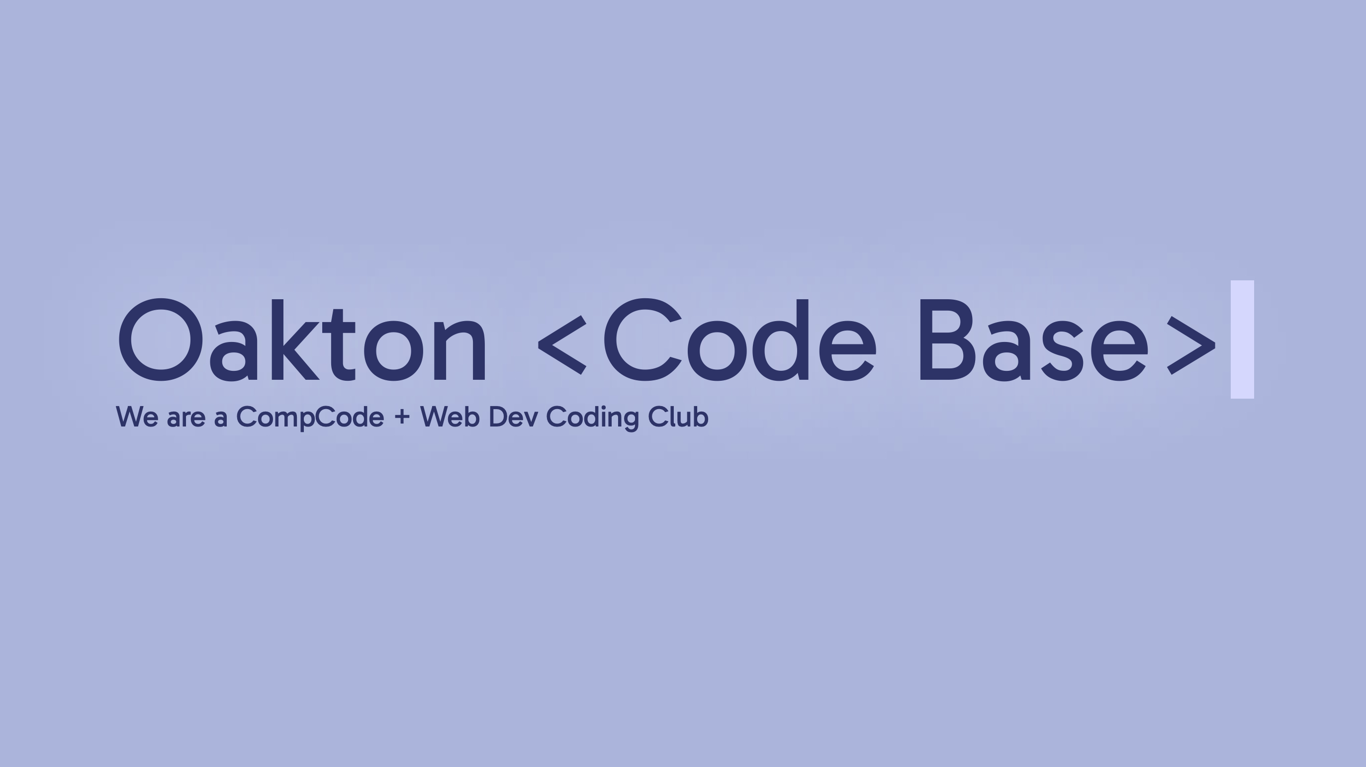 Oakton Codebase project cover